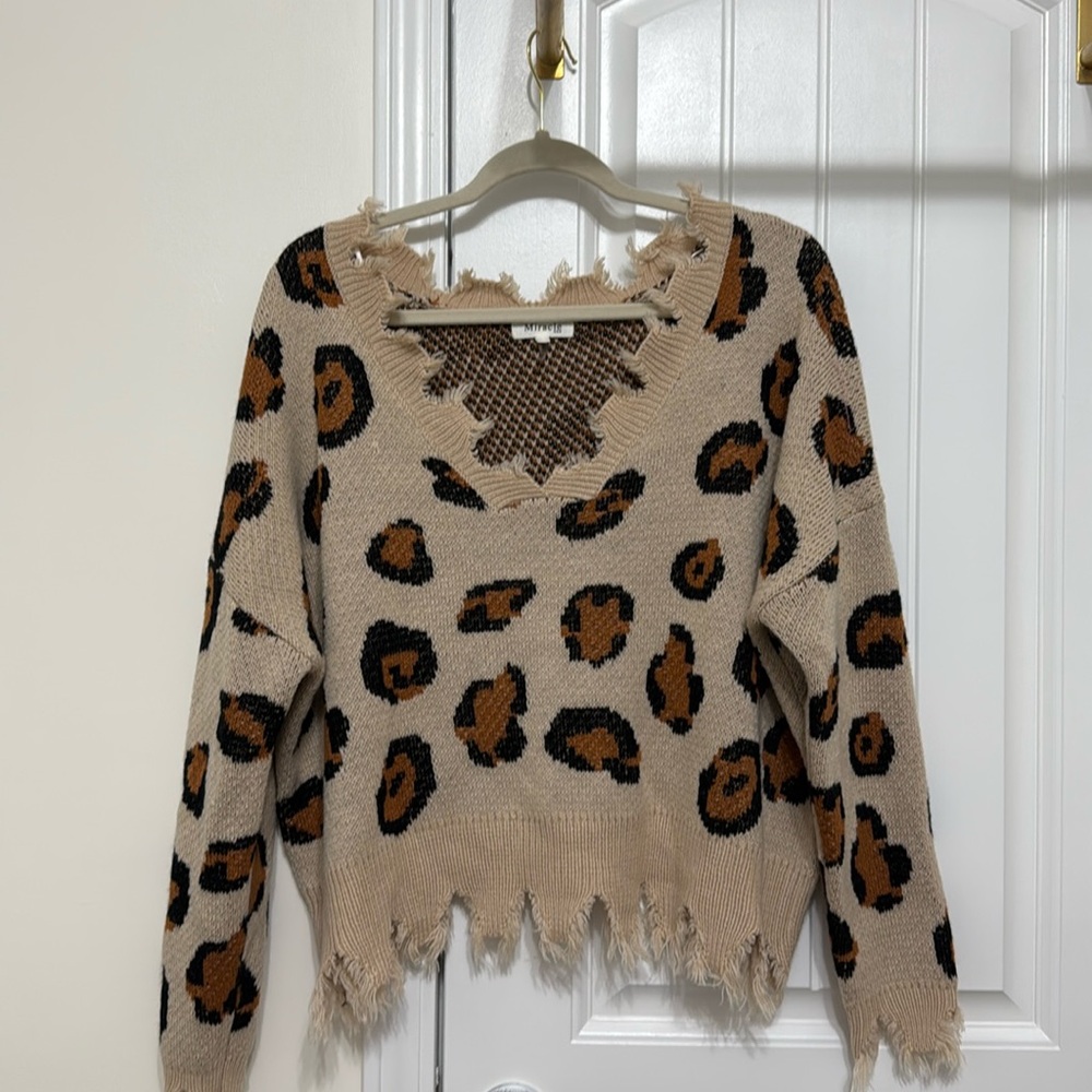 Leopard print sweater